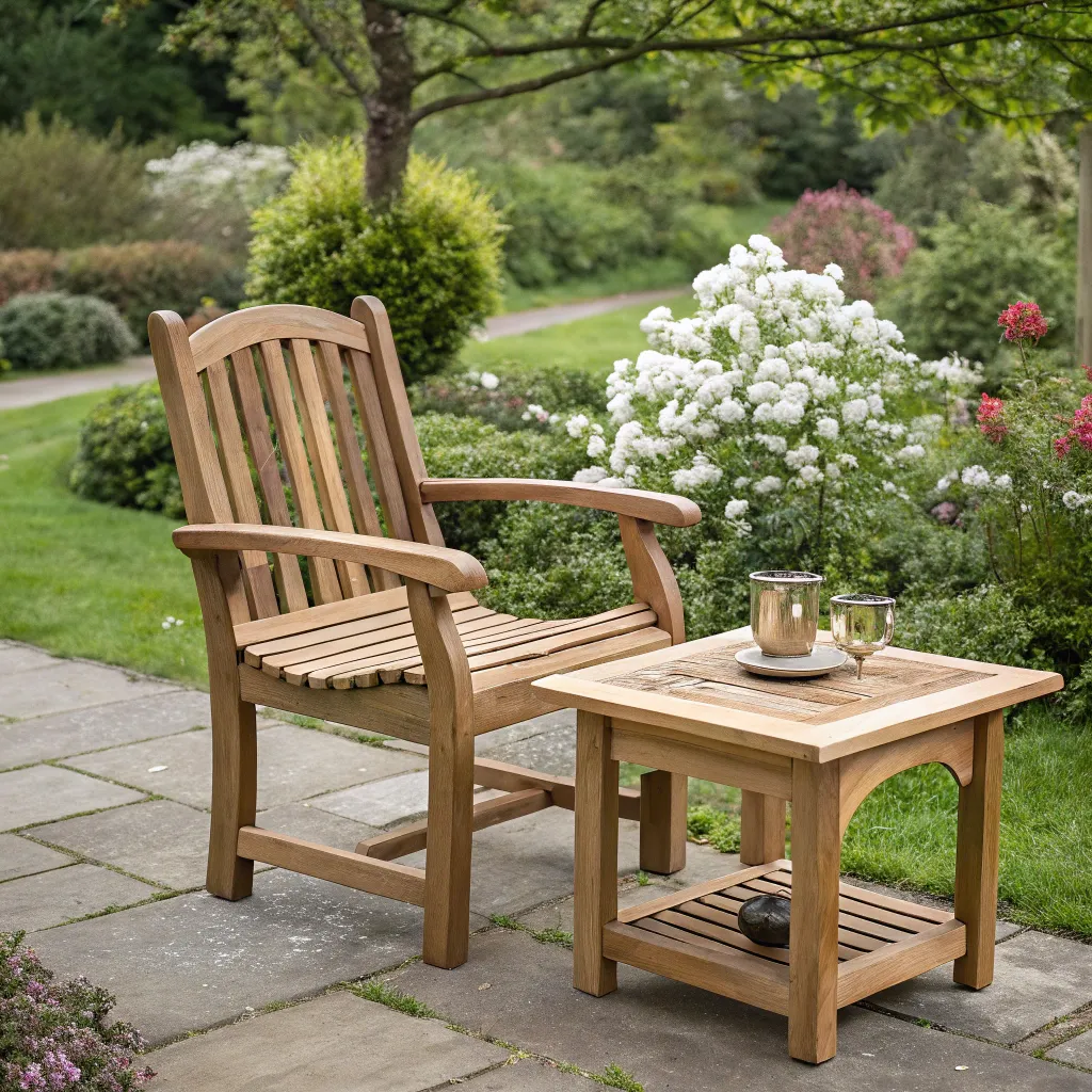 Wooden garden furniture handcrafting