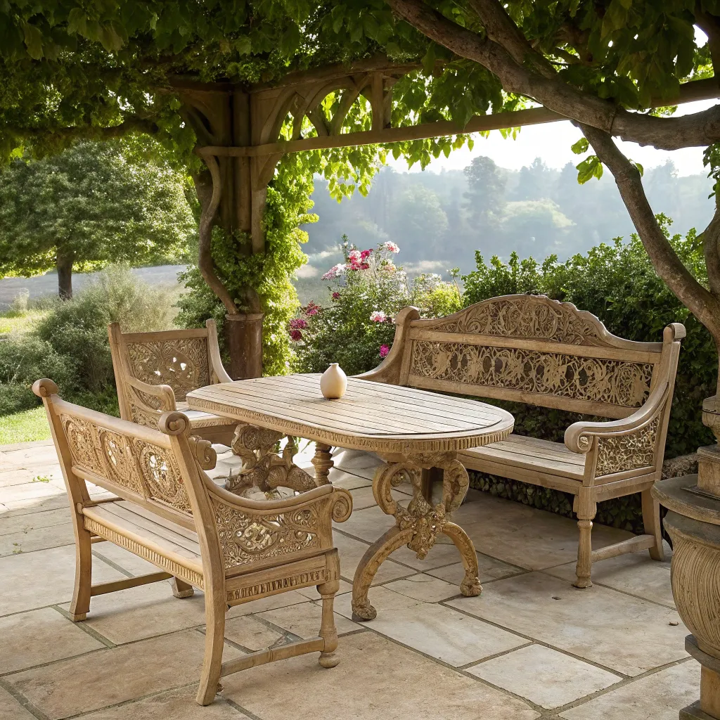 Elegant handcrafted garden furniture
